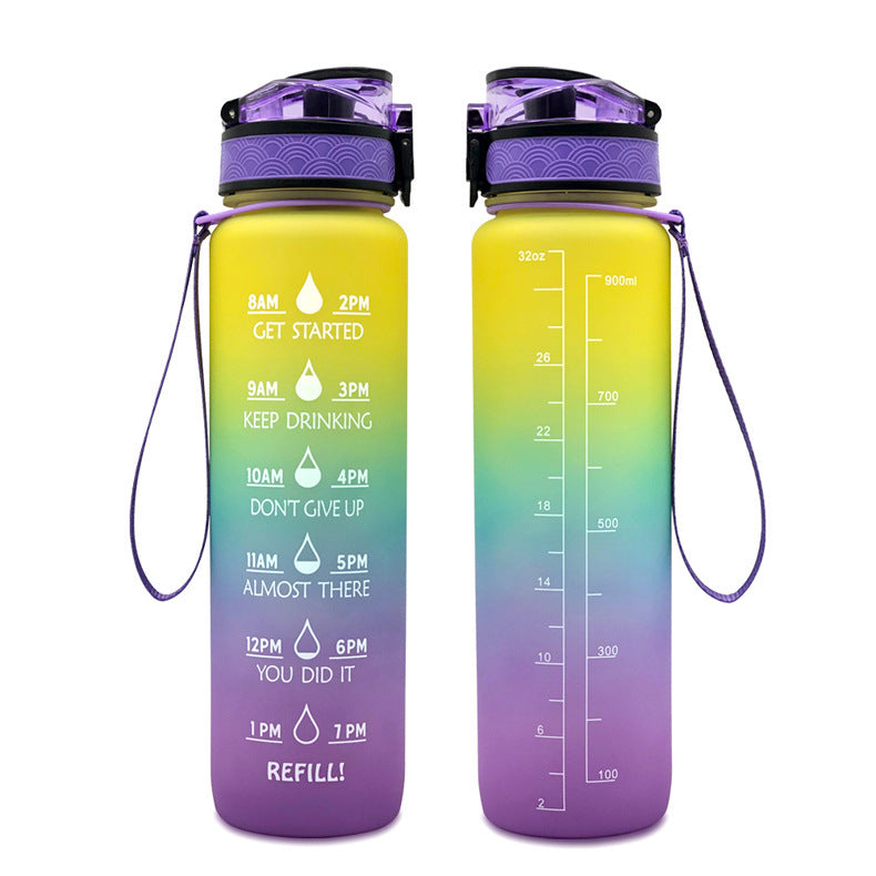 Botellas Deportiva Motivacional Con Marcador De Tiempo 1 Lt